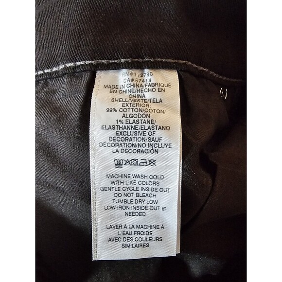 True Religion Mens size 36x30 Ricky Flap SN Relaxed Straight Jeans Black Denim - Picture 8 of 11